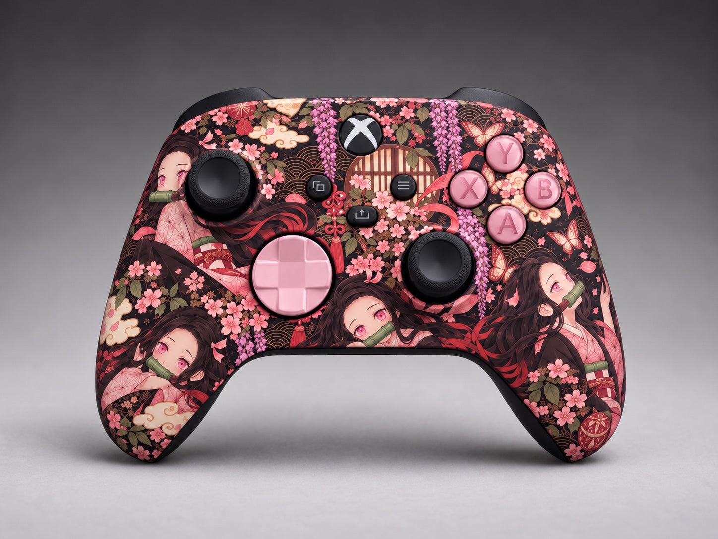 Nezuko Kamado — Xbox custom controller, front view