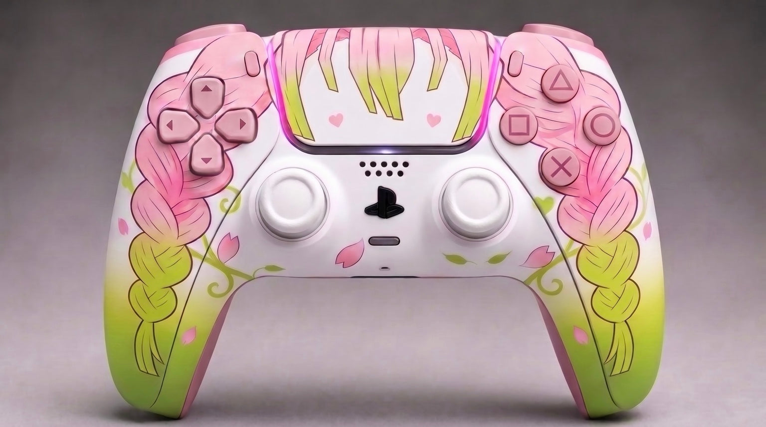 Mitsuri — PS5 custom controller, front view