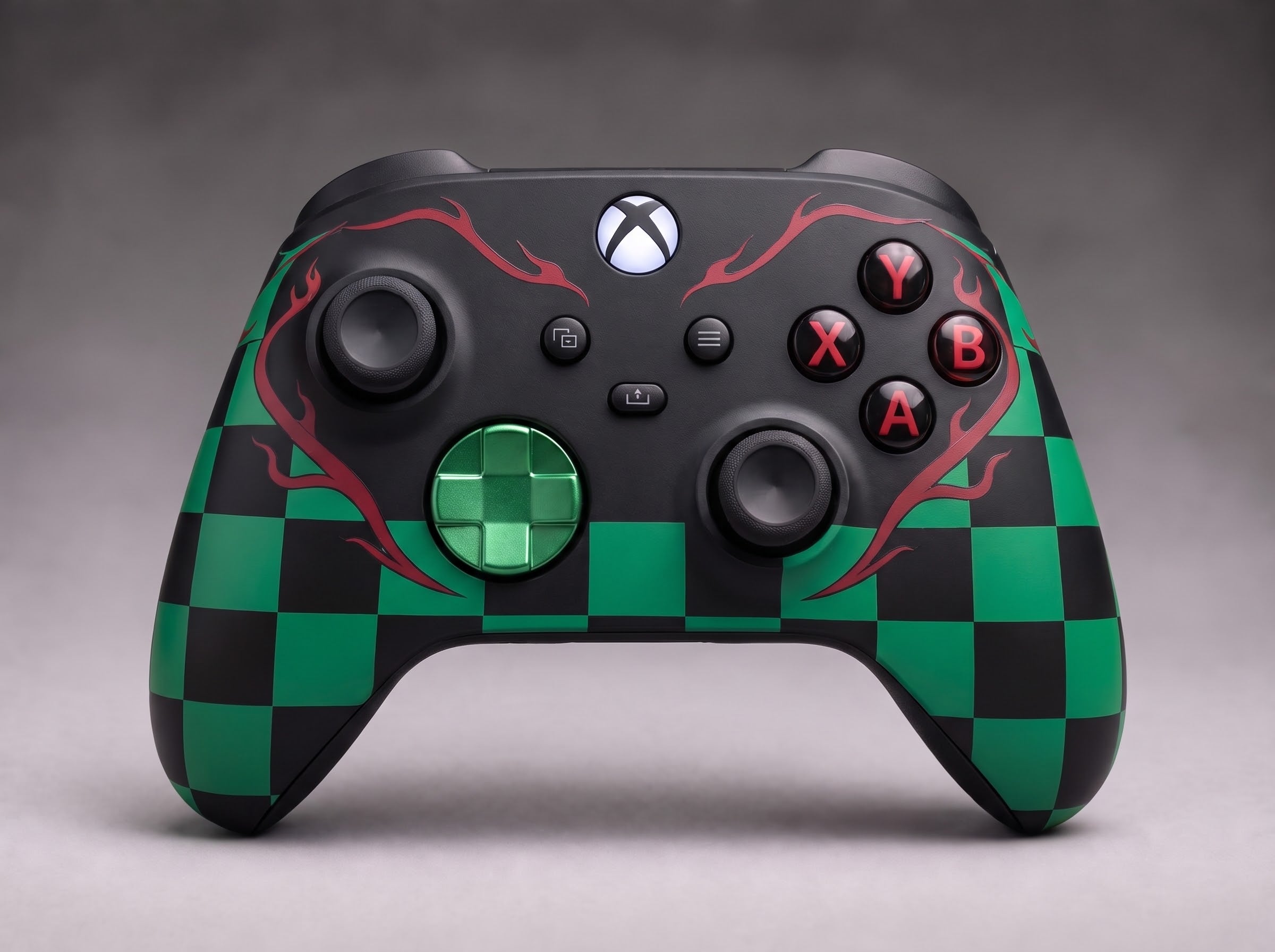 Tanjiro Kamado — Xbox custom controller, front view