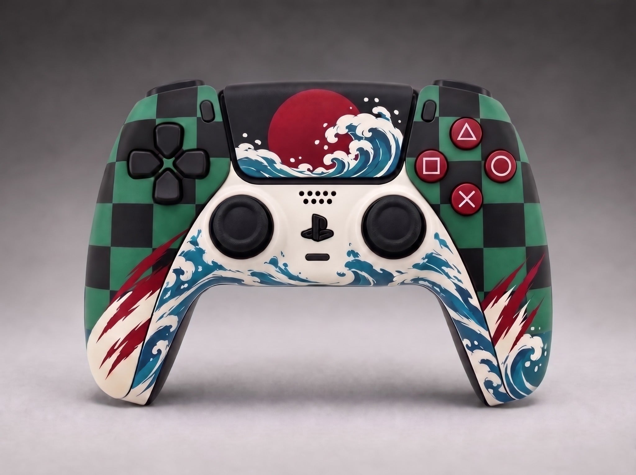 Tanjiro Kamado custom controller, front view