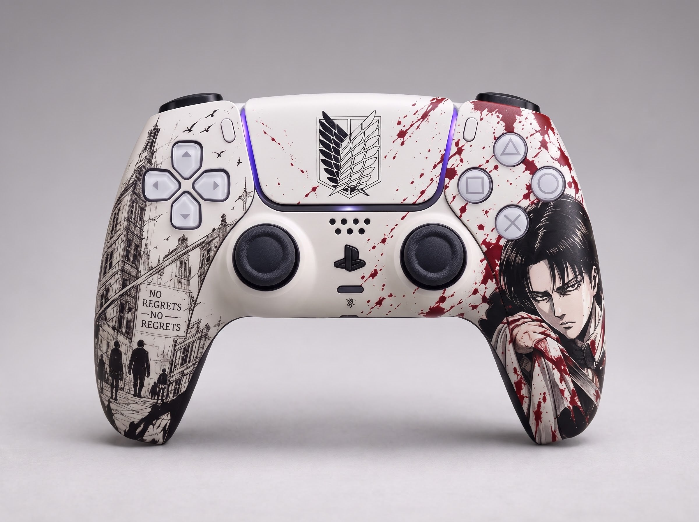 Attack on Titan Levi Ackerman custom controller, front view